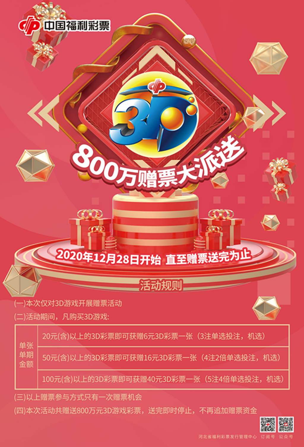 3D游戏800万元赠票促销活动
